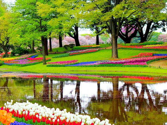 Tulipany i wiatraki - najpiękniejszy ogród świata
